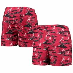 FOCO Men's Crimson Alabama Crimson Tide Island Palm Swim Trunks