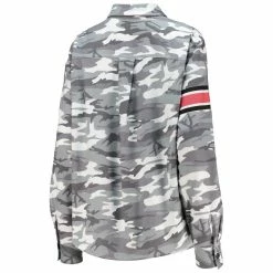 The Wild Collective Women's Gray Alabama Crimson Tide Camo Flannel Button-Up Long Sleeve Shirt 9 The Wild Collective Women's Gray Alabama Crimson Tide Camo Flannel Button-Up Long Sleeve Shirt -Nike Sales Store DSCO1136749426 1927 ALT3