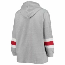 Profile Women's Heathered Gray Alabama Crimson Tide Plus Size Sleeve Stripe Pullover Hoodie 9 Profile Women's Heathered Gray Alabama Crimson Tide Plus Size Sleeve Stripe Pullover Hoodie -Nike Sales Store DSCO1136750276 1927 ALT3