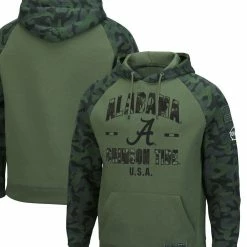 Colosseum Men's Olive/Camo Alabama Crimson Tide OHT Military Appreciation Raglan Pullover Hoodie 7 Colosseum Men's Olive/Camo Alabama Crimson Tide OHT Military Appreciation Raglan Pullover Hoodie -Nike Sales Store DSCO1136750859 2068 ALT1