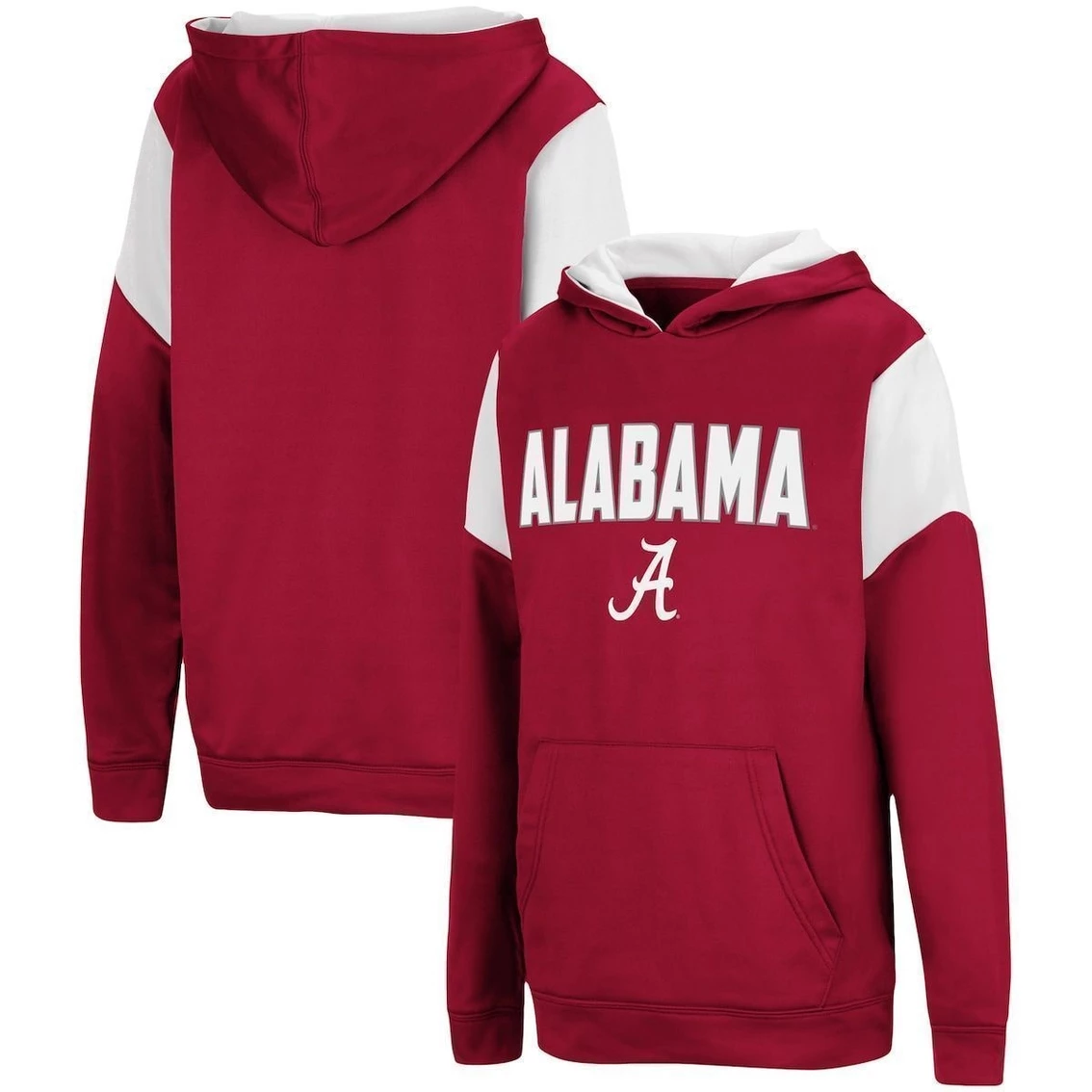 Colosseum Youth Crimson Alabama Crimson Tide VF Cut Sew Pullover Hoodie 4 Colosseum Youth Crimson Alabama Crimson Tide VF Cut Sew Pullover Hoodie - Image 2