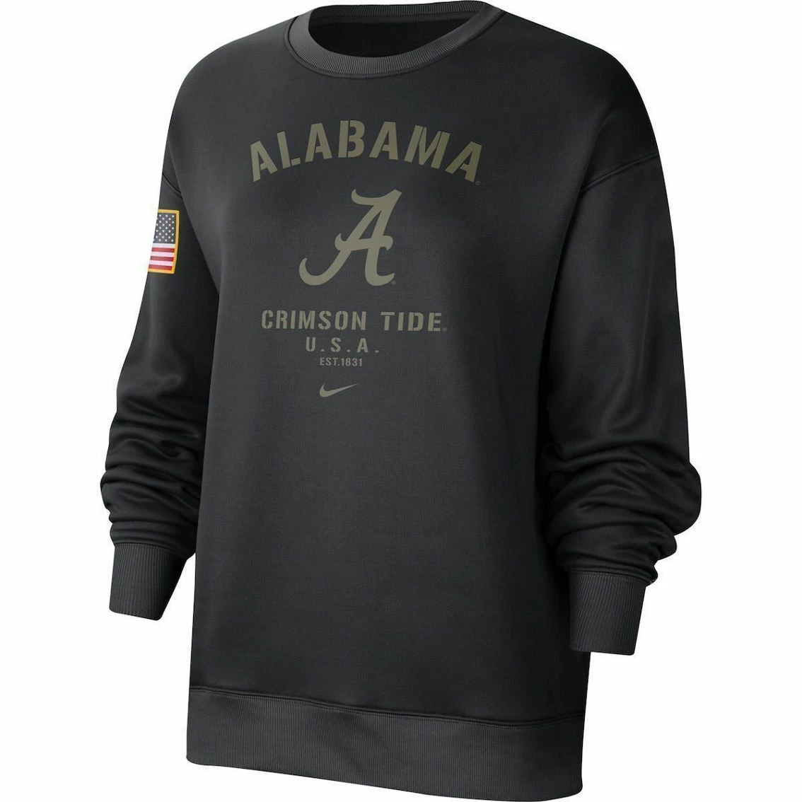 Nike Women's Black Alabama Crimson Tide Military Appreciation Therma Performance All-Time Pullover Sweatshirt 5 Nike Women's Black Alabama Crimson Tide Military Appreciation Therma Performance All-Time Pullover Sweatshirt - Image 3