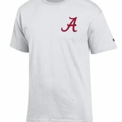 Champion Men's White Alabama Crimson Tide Team Stack 2-Hit T-Shirt -Nike Sales Store DSCO1136760067 3550 ALT2