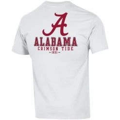 Champion Men's White Alabama Crimson Tide Team Stack 2-Hit T-Shirt -Nike Sales Store DSCO1136760067 3550 ALT3
