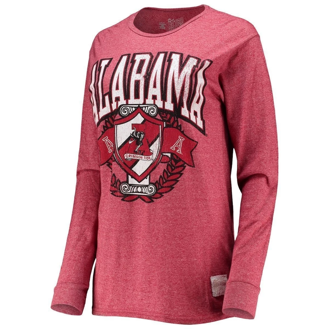 Original Retro Brand Women's Crimson Alabama Crimson Tide Vault Vintage Mock Twist Oversized Tri-Blend Long Sleeve T-Shirt 5 Original Retro Brand Women's Crimson Alabama Crimson Tide Vault Vintage Mock Twist Oversized Tri-Blend Long Sleeve T-Shirt - Image 3