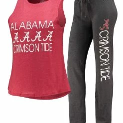 Women's Concepts Sport Charcoal/Crimson Alabama Crimson Tide Tank Top & Pants Sleep Set