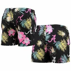 FOCO Men's Black Alabama Crimson Tide Neon Floral Swim Trunks -Nike Sales Store DSCO1136761556 1007 ALT1