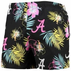 FOCO Men's Black Alabama Crimson Tide Neon Floral Swim Trunks -Nike Sales Store DSCO1136761556 1007 ALT2