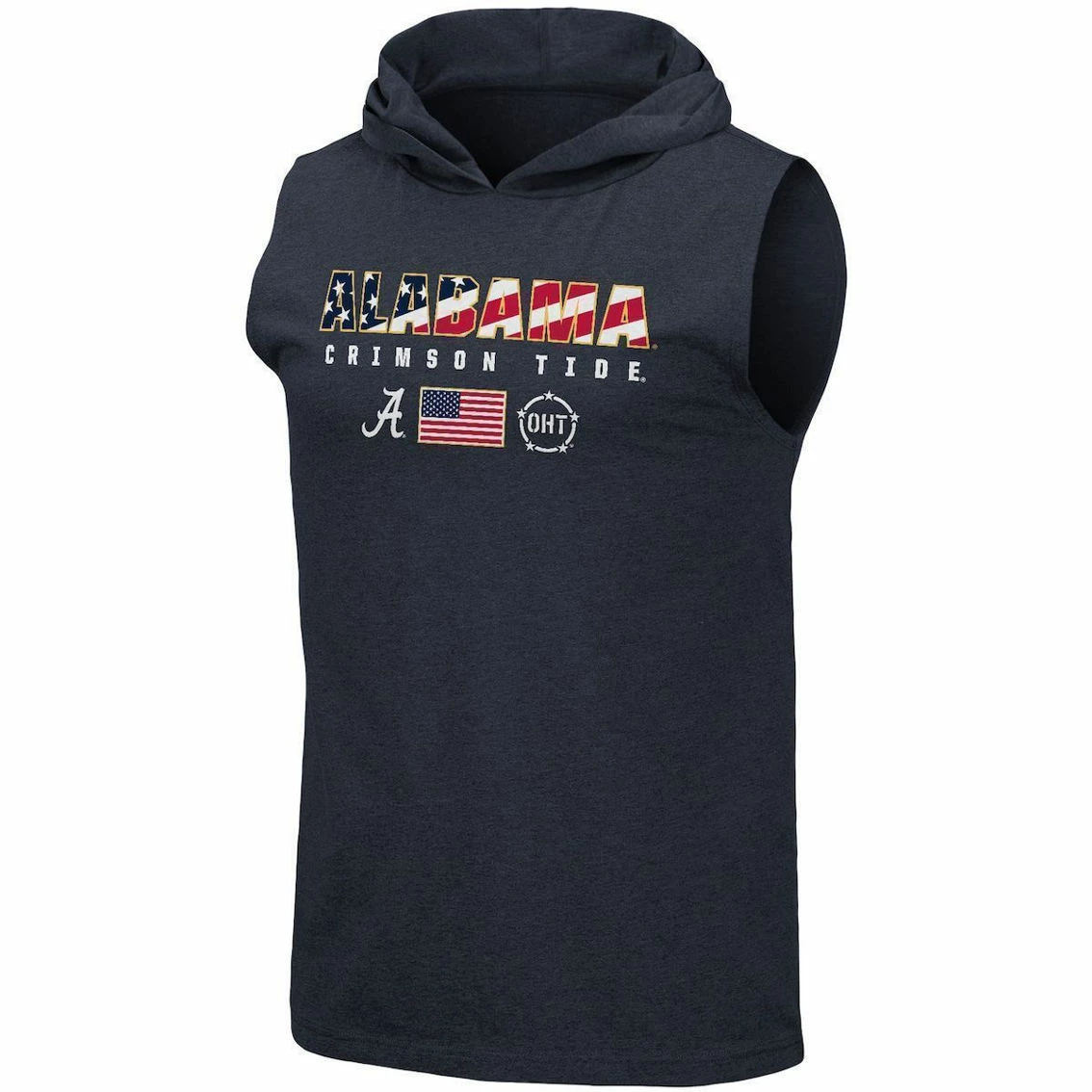 Colosseum Men's Navy Alabama Crimson Tide OHT Military Appreciation Americana Hoodie Sleeveless T-Shirt 5 Colosseum Men's Navy Alabama Crimson Tide OHT Military Appreciation Americana Hoodie Sleeveless T-Shirt - Image 3