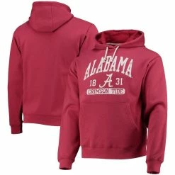 League Collegiate Wear Men's Crimson Alabama Crimson Tide Volume Up Essential Fleece Pullover Hoodie