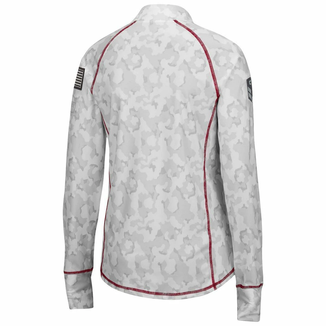 Colosseum Women's White Alabama Crimson Tide OHT Military Appreciation Officer Arctic Camo 1/4-Zip Jacket 6 Colosseum Women's White Alabama Crimson Tide OHT Military Appreciation Officer Arctic Camo 1/4-Zip Jacket - Image 4