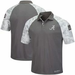 Colosseum Men's Gray/Camo Alabama Crimson Tide OHT Military Appreciation Raglan Zoomie Polo -Nike Sales Store DSCO1136763403 1927 ALT1