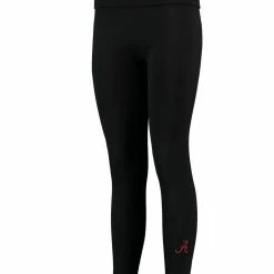 ZooZatz Women's Black Alabama Crimson Tide Fleece Leggings