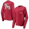 League Collegiate Wear Women's Crimson Alabama Crimson Tide Pocket Oversized Long Sleeve T-Shirt