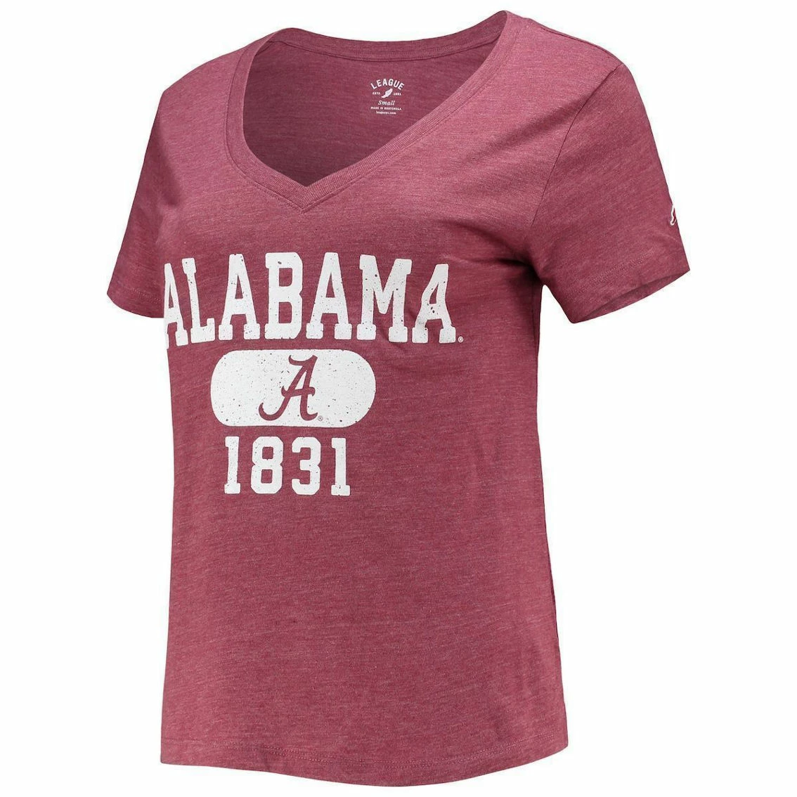 League Collegiate Wear Women's Heathered Crimson Alabama Crimson Tide Intramural Boyfriend Tri-Blend V-Neck T-Shirt 5 League Collegiate Wear Women's Heathered Crimson Alabama Crimson Tide Intramural Boyfriend Tri-Blend V-Neck T-Shirt - Image 3