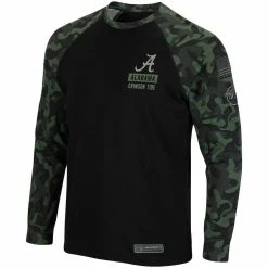 Men's Colosseum Black Alabama Crimson Tide OHT Military Appreciation Camo Raglan Long Sleeve T-Shirt 8 Men's Colosseum Black Alabama Crimson Tide OHT Military Appreciation Camo Raglan Long Sleeve T-Shirt -Nike Sales Store DSCO1136766122 1007 ALT2