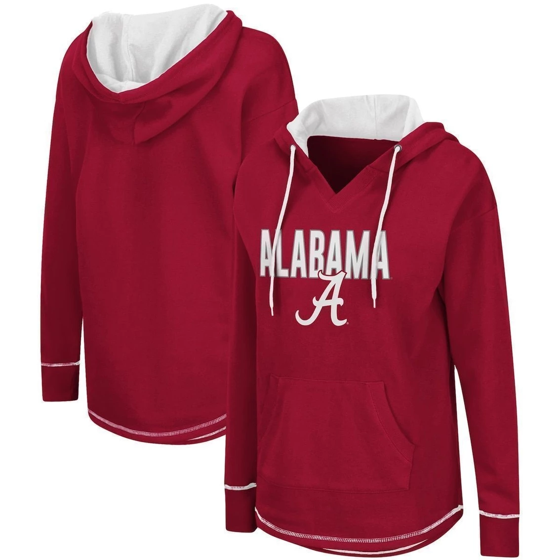 Colosseum Women's Crimson Alabama Crimson Tide Tunic Pullover Hoodie 4 Colosseum Women's Crimson Alabama Crimson Tide Tunic Pullover Hoodie - Image 2