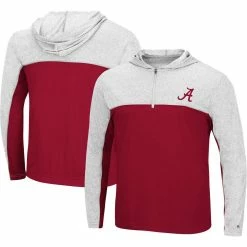 Colosseum Men's Crimson Alabama Crimson Tide Flick Quarter-Zip Hoodie Windshirt