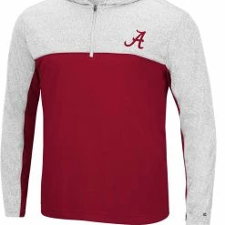 Colosseum Men's Crimson Alabama Crimson Tide Flick Quarter-Zip Hoodie Windshirt -Nike Sales Store DSCO1136767966 2840 ALT2
