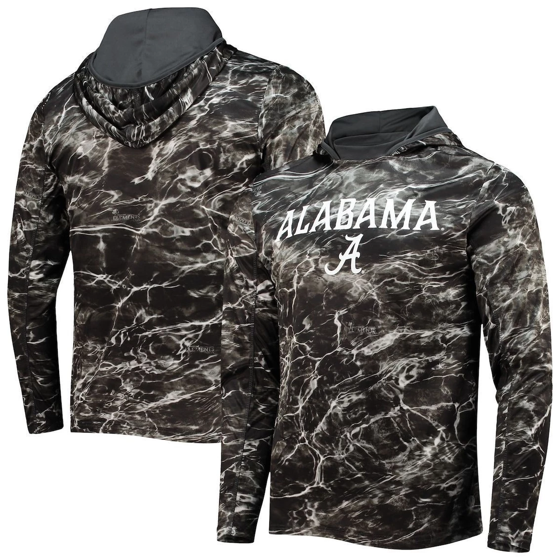 Colosseum Men's Black Alabama Crimson Tide Mossy Oak SPF 50 Performance Long Sleeve Hoodie T-Shirt 3 Colosseum Men's Black Alabama Crimson Tide Mossy Oak SPF 50 Performance Long Sleeve Hoodie T-Shirt