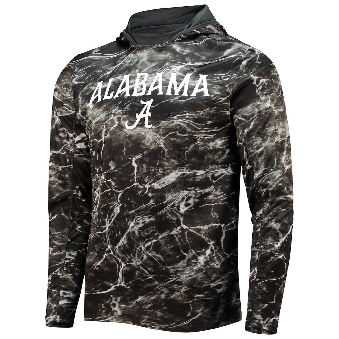 Colosseum Men's Black Alabama Crimson Tide Mossy Oak SPF 50 Performance Long Sleeve Hoodie T-Shirt 5 Colosseum Men's Black Alabama Crimson Tide Mossy Oak SPF 50 Performance Long Sleeve Hoodie T-Shirt - Image 3