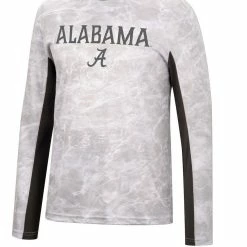 Colosseum Men's White Alabama Crimson Tide Mossy Oak SPF 50 Performance Long Sleeve Hoodie T-Shirt -Nike Sales Store DSCO1136769063 3550 ALT2