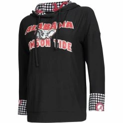 Concepts Sport Women's Black Alabama Crimson Tide Fairway Houndstooth Pullover Hoodie -Nike Sales Store DSCO1136769164 1007 ALT2