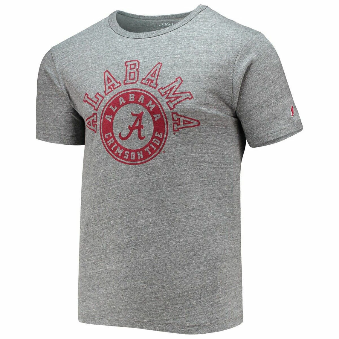 League Collegiate Wear Men's Heathered Gray Alabama Crimson Tide Tide Seal Nuevo Victory Falls Tri-Blend T-Shirt 5 League Collegiate Wear Men's Heathered Gray Alabama Crimson Tide Tide Seal Nuevo Victory Falls Tri-Blend T-Shirt - Image 3