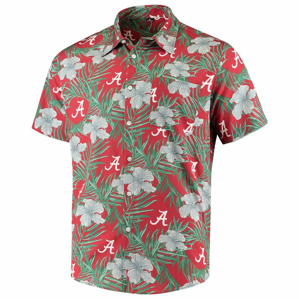 FOCO Men's Crimson Alabama Crimson Tide Floral Button-Up Shirt 5 FOCO Men's Crimson Alabama Crimson Tide Floral Button-Up Shirt - Image 3