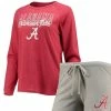 Concepts Sport Women's Crimson/Gray Alabama Crimson Tide Raglan Long Sleeve T-Shirt & Shorts Sleep Set -Nike Sales Store DSCO1136770756 2840