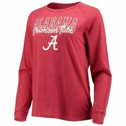 Concepts Sport Women's Crimson/Gray Alabama Crimson Tide Raglan Long Sleeve T-Shirt & Shorts Sleep Set -Nike Sales Store DSCO1136770756 2840 ALT2