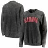 Pressbox Women's Black Alabama Crimson Tide Comfy Cord Vintage Wash Basic Arch Pullover Sweatshirt -Nike Sales Store DSCO1136772419 1007