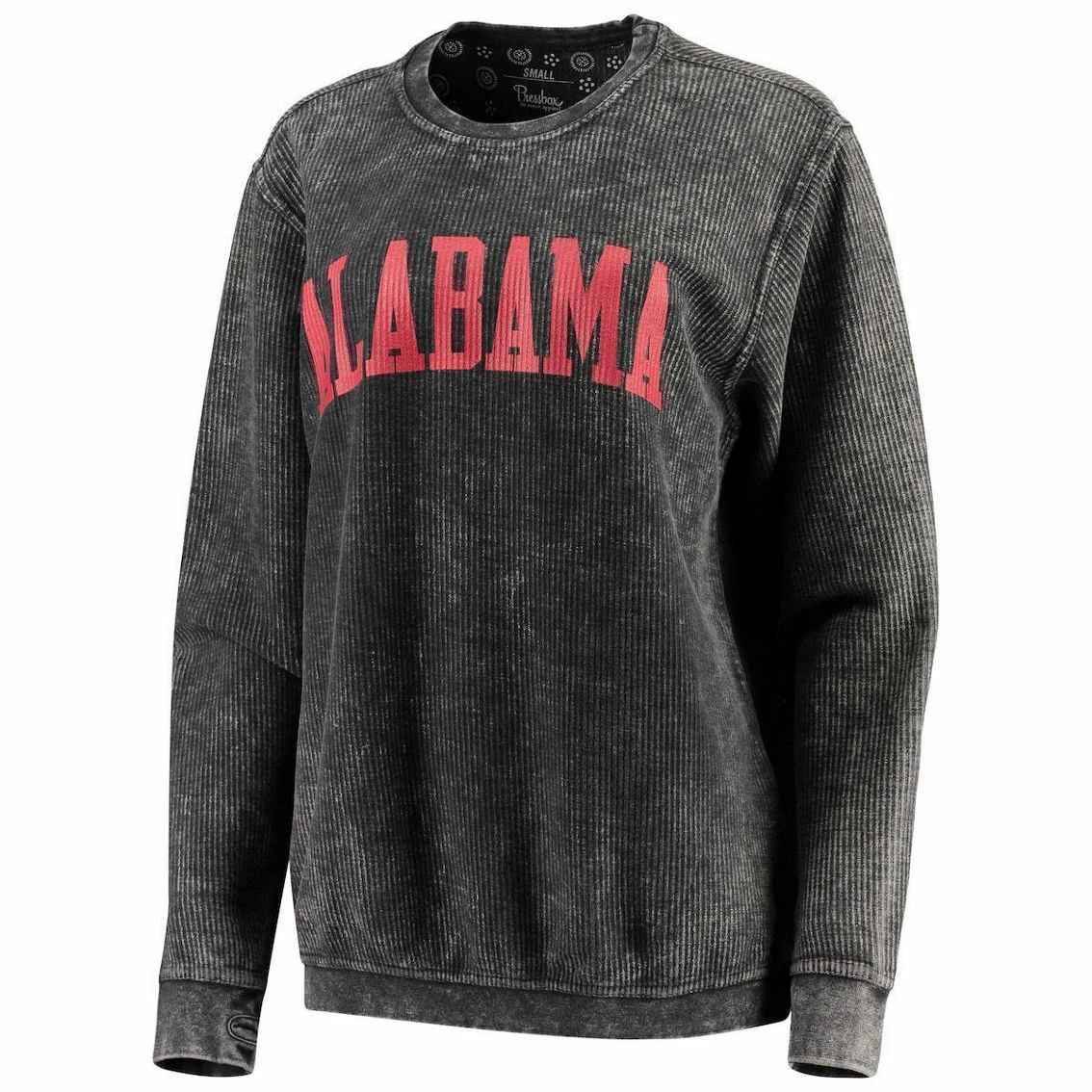 Pressbox Women's Black Alabama Crimson Tide Comfy Cord Vintage Wash Basic Arch Pullover Sweatshirt 5 Pressbox Women's Black Alabama Crimson Tide Comfy Cord Vintage Wash Basic Arch Pullover Sweatshirt - Image 3