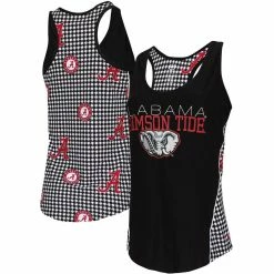 Women's Concepts Sport Black/Houndstooth Alabama Crimson Tide Fairway Knit Tank Top