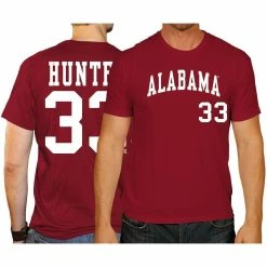 Original Retro Brand Men's Tommy Hunter Crimson Alabama Crimson Tide Baseball Name & Number T-Shirt