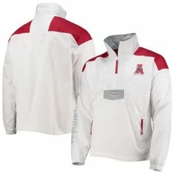Columbia Men's White Alabama Crimson Tide Santa Ana Anorak Quarter-Zip Jacket