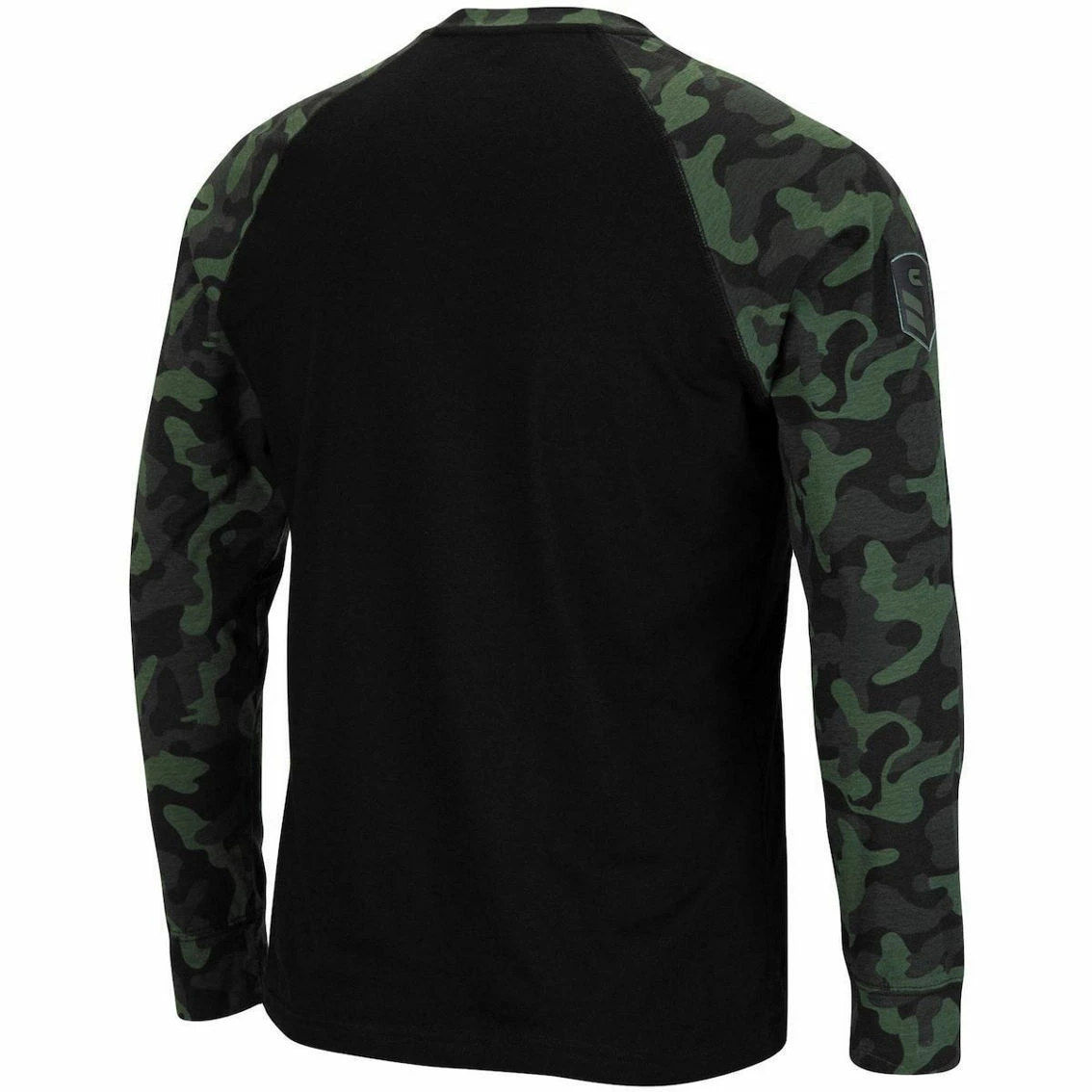 Colosseum Men's Black/Camo Alabama Crimson Tide OHT Military Appreciation Big & Tall Raglan Long Sleeve T-Shirt 6 Colosseum Men's Black/Camo Alabama Crimson Tide OHT Military Appreciation Big & Tall Raglan Long Sleeve T-Shirt - Image 4