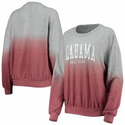 Gameday Couture Women's Crimson/Gray Alabama Crimson Tide Slow Fade Hacci Ombre Pullover Sweatshirt