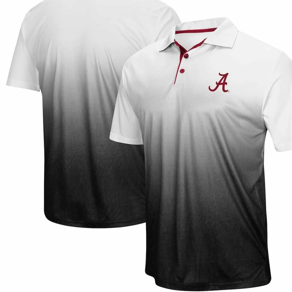 Colosseum Men's Heathered Gray Alabama Crimson Tide Magic Team Logo Polo 3 Colosseum Men's Heathered Gray Alabama Crimson Tide Magic Team Logo Polo