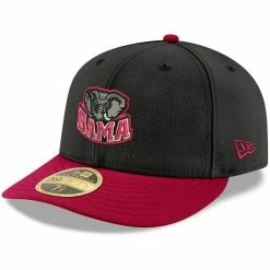Men's New Era Black/Crimson Alabama Crimson Tide Basic Low Profile 59FIFTY Fitted Hat