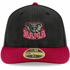 Men's New Era Black/Crimson Alabama Crimson Tide Basic Low Profile 59FIFTY Fitted Hat -Nike Sales Store DSCO1136777990 1007 ALT2