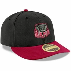 Men's New Era Black/Crimson Alabama Crimson Tide Basic Low Profile 59FIFTY Fitted Hat -Nike Sales Store DSCO1136777990 1007 ALT3