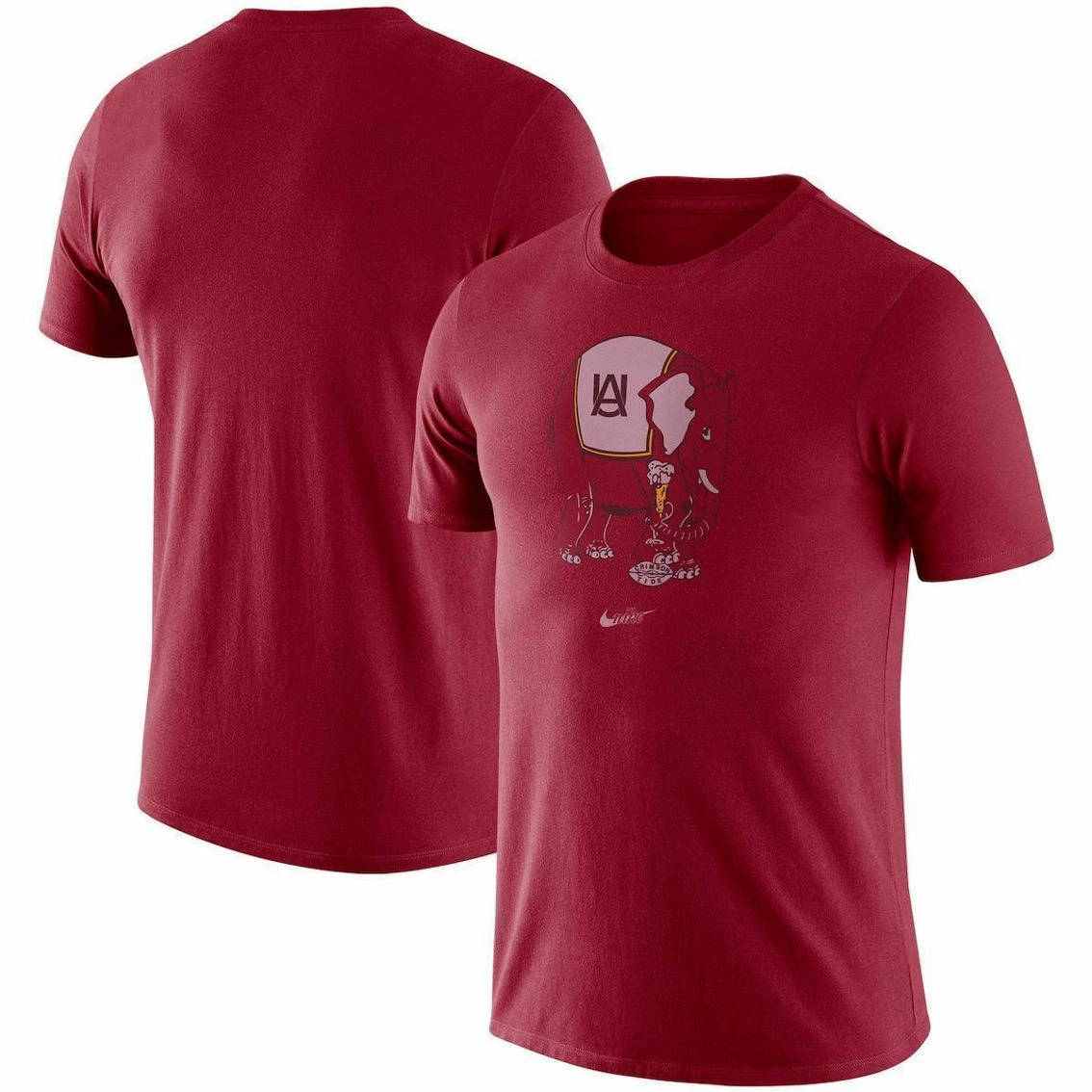 Men's Nike Crimson Alabama Crimson Tide Old-School Logo Tri-Blend T-Shirt 4 Men's Nike Crimson Alabama Crimson Tide Old-School Logo Tri-Blend T-Shirt - Image 2