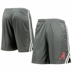 Men's Champion Gray Alabama Crimson Tide Team Lacrosse Shorts