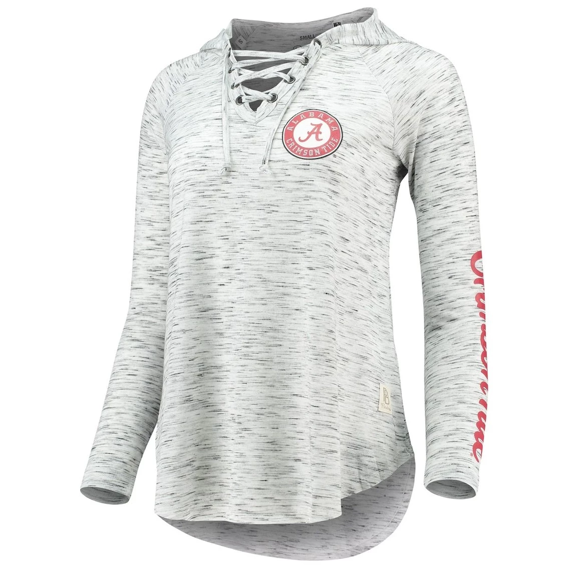 Pressbox Women's Gray Alabama Crimson Tide Space Dye Lace-Up V-Neck Long Sleeve T-Shirt 3 Pressbox Women's Gray Alabama Crimson Tide Space Dye Lace-Up V-Neck Long Sleeve T-Shirt