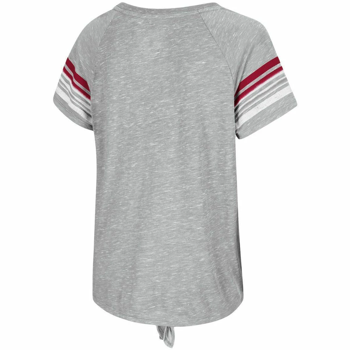 Colosseum Women's Heathered Gray Alabama Crimson Tide Boo You Knotted Raglan T-Shirt 6 Colosseum Women's Heathered Gray Alabama Crimson Tide Boo You Knotted Raglan T-Shirt - Image 4