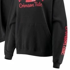 Pressbox Women's Black Alabama Crimson Tide Rock N Roll Super Oversized Pullover Hoodie