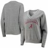 Women's League Collegiate Wear Heathered Gray Alabama Crimson Tide Victory Springs Tri-Blend V-Neck Pullover Sweatshirt -Nike Sales Store DSCO1136781725 1927