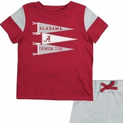 Colosseum Newborn & Infant Crimson/Gray Alabama Crimson Tide Baby Herman T-Shirt & Shorts Set