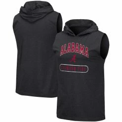 Colosseum Men's Black Alabama Crimson Tide Varsity Team Hoodie Tank Top